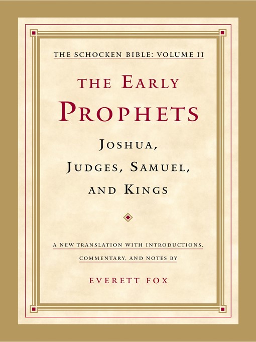 Title details for The Early Prophets by Dr. Everett Fox - Wait list